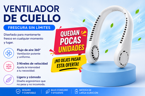 Ventilador De Cuello, fresco en todas partes